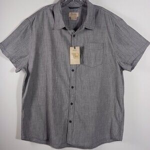 Boston Traders Men's XXL Short Sleeve Gray Button-down Shirt NEW
